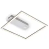 Image de BRILONER - Plafonnier LED Frame, plafonnier LED blanc chaud, lampe avec détecteur, lampe de salon, lampe de chambre à coucher, 320x300x50 mm (LxlxH), couleur aluminium