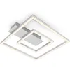 Image de BRILONER - Plafonnier LED Frame, plafonnier LED blanc chaud, lampe 18W, lampe de salon, lampe de chambre, 320x300x50 mm (LxlxH)