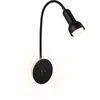 Image de Briloner - Lampe de lecture avec rétroéclairage, Applique murale d'intérieur orientable, Lampe LED avec 2 interrupteurs, Applique murale d'intérieur, Noir