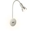 Image de Briloner - Lampe de lecture avec rétroéclairage, Applique murale d'intérieur orientable, Lampe LED avec 2 interrupteurs, Applique murale d'intérieur, Nickel mat