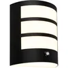 Image de BRILONER - Applique LED sans prise de courant, tactile, intensité variable par paliers, minuterie de 15 min, lampe murale sur batterie, éclairage extérieur, 18x15x7 cm, noir