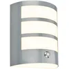 Image de BRILONER - Applique murale LED sans branchement électrique avec touche, gradable par paliers, minuterie 15 min, lampe murale accu, extérieur,18x15x7 cm, chrome mat, Chrom-matt