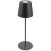 Image de BRILONER - Lampe de table LED sans fil avec touche, lumière colorée RGB+W, hauteur réglable, lampe LED, lampe de camping, lampe de table, lampe à accu, Outdoor, 36x10,5 cm, anthracite
