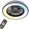 Image de BRILONER - CCT Ventilateur de plafond avec éclairage 5 vitesses, télécommande, variateur, lampe de salon, lampe de plafond avec ventilateur, 48,5x14,5 cm (DxH), noir