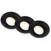 Image de BRILONER - Lot de 3 spots LED encastrables 230V Boîtier 50% recyclé, orientable, Ra90, changement de température de couleur, LED Spot, plat, 68mm de diamètre de trou, 90x24mm (DxH), noir