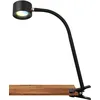 Image de Briloner - Lampe de bureau LED avec accu, amovible par aimant, pivotante à 360 degrés, à intensité variable, CCT, lampe à pince, lampe de chevet, lampe de lecture enfants, hauteur 44 cm, noir