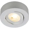 Image de BRILONER - 2 en 1 LED spot apparent et spot encastré orientable, dimmable, lumière blanc chaud, LED spot 230V, spot de plafond, luminaire encastré, spot de plafond, 68mm, 90x30mm (DxH), chrome mat