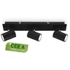 Image de BRILONER - Plafonnier LED, CEE A source lumineuse, orientable, 3000K blanc chaud, 2W chacun 450 lumens, design extra plat, éclairage salon, cuisine, chambre, couloir, 45 cm, noir