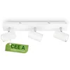Image de BRILONER - Plafonnier LED, CEE A source lumineuse, orientable, 3000K blanc chaud, 2,5 W chacun 450 lumens, design extra plat, éclairage salon, cuisine, chambre, couloir, 45 cm, blanc