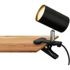 Image de BRILONER - Lampe de bureau avec interrupteur à fil, orientable, fiche, lampe à pince, lampe de chevet, 16,5x6,5x12cm, noir