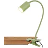 Image de BRILONER - Lampe de bureau avec interrupteur à fil, couleur blanc chaud, orientable, fiche, lampe à pince, lampe de chevet, hauteur 40cm, vert