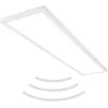 Image de BRILONER - Plafonnier LED avec détecteur de mouvement, plat, IP44 protection contre les éclaboussures, panneau LED, lampe de salle de bain, 98x20x3cm (LxWxH), blanc