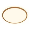 Image de BRILONER - Plafonnier LED à lumière indirecte, plat, lumière blanche chaude, lampe LED, plafonnier, lampe de salon, panneau, cuisine, chambre, 42x3 cm, cadre aspect bois