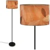 Image de BRILONER - Lampadaire avec décor de feuilles, interrupteur à pied, E27, max. 10W, Boho, aesthetic, Lampe de lecture, Lampe de salon, Lampe sur pied, Lampe décorative, 35 x 161 cm (DxH), Café