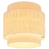 Image de BRILONER - Plafonnier avec abat-jour en raphia, douille E27, max. 10 W, boho, esthétique, lampe de salon, lampe de chambre, lampe de salle à manger, lampe de couloir, 30 x 32 cm (DxH), Naturel