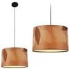 Image de Briloner Suspension avec décor de feuille, culot E27, 10 W maximum, bohème, esthétique, suspension de table à manger, lampe de salle à manger, lampe de salon, 35 x 128 cm (DxH), couleur café