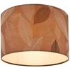 Image de BRILONER - Plafonnier avec décor de feuilles, douille E27, max. 10 W, boho, esthétique, lampe de salon, lampe de chambre, lampe de salle à manger, lampe de couloir, 35 x 28 cm (DxH), couleur café