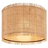 Image de BRILONER - Plafonnier avec abat-jour en paille, douille E27, max. 10 W, boho, aesthetic, lampe, lampe de salon, lampe de chambre à coucher, lampe de salle à manger, couloir, 40 x 28 cm (DxH), naturel