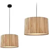 Image de BRILONER Seagrass Suspension Abat-jour Culot E27 max. 10 W Boho Esthétique Suspension Table à Manger 35 x 128 cm (L x l x H) Nature