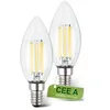 Image de BRILONER - Lot de 2 lampes LED à filament E14, CEE A, 4W 840 lm, lumière blanc chaud, ampoule LED éclairage intérieur, ampoule usage domestique, 35x98 mm