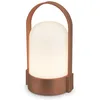 Image de BRILONER - Lampe de table LED sans fil IP44, tactile, dimmable, batterie remplaçable, chevet, lecture, LED, camping, lampe à batterie, 9x8x15,5 cm, brun métal