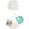 Image de BRILONER - Riffle Mini lampe de table LED sans fil IP44 avec bord lumineux, variateur tactile, batterie remplaçable, lampe de chevet sans fil, German Design Award Winner 2025, 8,5x20 cm, blanc