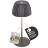Image de BRILONER - Riffle Mini lampe de table LED sans fil IP44 avec bord lumineux, variateur tactile, batterie remplaçable, lampe de chevet sans fil, German Design Award Winner 2025, 8,5x20 cm, anthracite