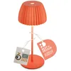 Image de BRILONER - Riffle Mini lampe de table LED sans fil IP44 avec bord lumineux, variateur tactile, batterie remplaçable, lampe de chevet sans fil, German Design Award Winner 2025, 8,5 x 20 cm, orange