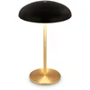 Image de BRILONER - Lampe de table sans fil LED IP44 avec bord lumineux, variateur tactile, batterie interchangeable, de chevet sans fil, de salon à poser, lampe chevet, 19,5x30,5 cm, noir