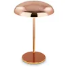 Image de BRILONER - Lampe de table sans fil LED IP44 avec bord lumineux, variateur tactile, batterie interchangeable, lampe de chevet sans fil, lampe de salon à poser, 19,5x30,5 cm, couleur cuivre