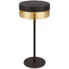 Image de BRILONER - Lampe de table sans fil LED IP44 avec touch, à intensité variable, batterie remplaçable, lampe de chevet sans fil, lampe de salon à poser, 16x35 cm, noir or