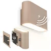 Image de BRILONER Sticklights - Lampe murale sans électricité ni perçage avec détecteur de mouvement, batterie, fixation magnétique amovible, sans fil, 16 x 9,5 x 6,5 cm, beige