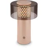 Image de BRILONER - Lampe de table sans fil LED IP44 avec fonction tactile, à intensité variable, lumière blanche chaude, 13x20,5 cm, anthracite-beige