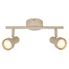 Image de BRILONER - Plafonnier orientable, douille GU10, max. 9 W, spot de plafond, luminaire plafonnier, lustre salon, lumière plafond, lustre chambre, salle à manger, 27,5 cm, beige