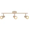 Image de BRILONER - Plafonnier orientable, douille GU10, max. 9 W, spot de plafond, luminaire plafonnier, lustre salon, lumière plafond, lustre chambre, salle à manger, 47,5 cm, beige