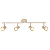 Image de BRILONER - Plafonnier orientable, douille GU10, max. 9 W, spot de plafond, luminaire plafonnier, lustre salon, lumière plafond, lustre chambre, salle à manger, 60,5 cm, beige