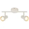 Image de BRILONER - Plafonnier orientable, douille GU10, max. 9 W, spot de plafond, luminaire plafonnier, lustre salon, lumière plafond, lustre chambre, salle à manger, 47,5 cm, blanc antique