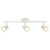 Image de BRILONER - Plafonnier orientable, douille GU10, max. 9 W, spot de plafond, luminaire plafonnier, lustre salon, lumière plafond, lustre chambre, salle à manger, 47,5 cm, blanc antique