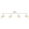 Image de BRILONER - Plafonnier orientable, douille GU10, max. 9 W, spot de plafond, luminaire plafonnier, lustre salon, lumière plafond, lustre chambre, salle à manger, 60,5 cm, blanc antique