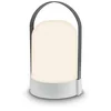 Image de BRILONER - Lampe de table sans fil, variateur à 3 niveaux, fonction mémoire, ip44, câble de charge usb-c, salon à poser, lampe chevet, 14.5 x 13.5 x 24 cm, gris clair anthracite