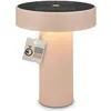 Image de BRILONER - Poga lampe de table sans fil, panneau solaire, variateur tactile progressif, ip44, câble usb-c, lampe de chevet sans fil, salon à poser, German Design Award 2026, 16x20 cm, beige