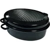 Image de Kochstar K32711042 - Cocotte Roaster Daubière multi-cuiseur ovale - noir tacheté blanc, Acier émaillé, 42 cm