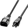 Image de Cordon électrique LINDY alimentation [1x Secteur mâle C14 - 1x Fiche femelle (forme de trèfle) C5] 3.00 m noir