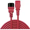 Image de Rallonge LINDY alimentation [1x Secteur mâle C14 - 1x Secteur femelle C13] 1.00 m rouge
