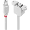 Image de LINDY Câble USB USB 2.0 USB-B mâle, USB-B femelle 0.50 m gris 31800