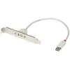 Image de LINDY USB 1.1 Adaptateur [1x USB 1.1 type A mâle - 1x USB 1.1 type A femelle] USB PC Back Plate 0.3 m