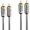 Image de Câble de raccordement LINDY 35348 RCA audio [2x Cinch-RCA mâle - 2x Cinch-RCA mâle] 5 m anthracite