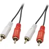 Image de Câble de raccordement LINDY 35661 Cinch-RCA audio [2x Cinch-RCA mâle - 2x Cinch-RCA mâle] 2.00 m noir