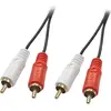 Image de Câble de raccordement LINDY 35664 Cinch-RCA audio [2x Cinch-RCA mâle - 2x Cinch-RCA mâle] 10.00 m noir