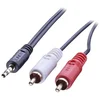 Image de Lindy Câble Audio Premium 2 x RCA (Cinch) mâle vers Jack 3,5mm mâle, 3m